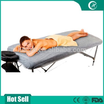white nonwoven disposable fitted bed sheet for spa