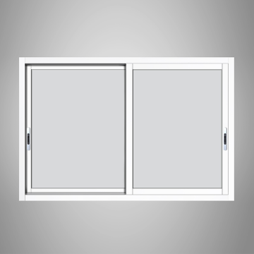 Double Leaf Aluminium Sliding Window with Grill