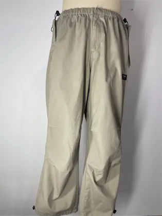 American Wide Leg Drawstring Workwear Pants