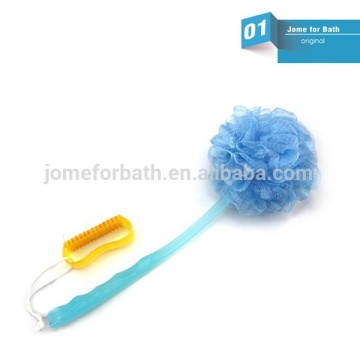 OEM brush colorful shower bath ball maunufacturer 2 pcs bath set