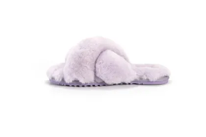 Women`s Sherpa Cross-Strap Slippers