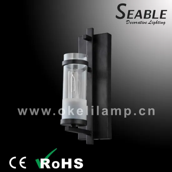 Industrial style Edison E27 bulb glass wall lamp