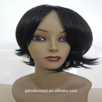 Wholesale New Style Women's Wig Black Short Straight Synthetic Wigs With Heat Resistant Fiber Net For American African Women