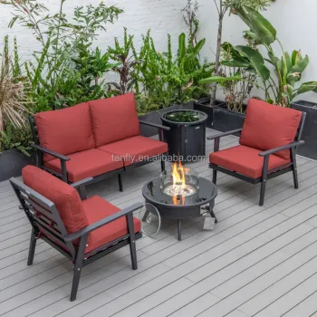 Aluminium Sofa Set with Fire Pit for Garden and Hotels