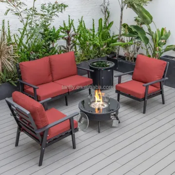 Aluminium Sofa Set with Fire Pit for Garden and Hotels