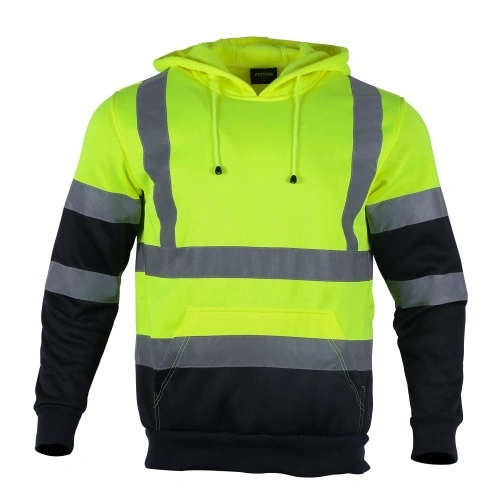 FONIRRA Safety Jackets for Men Reflective ANSI Class 3 High Visibility  Winter Bomber Jacket Waterproof Fleece with Black Bottom