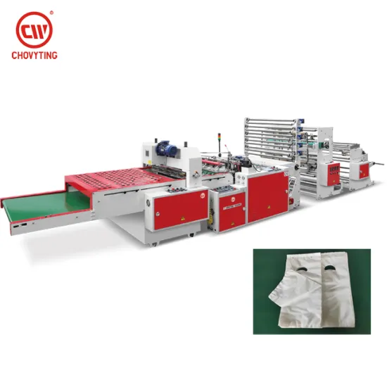 High Speed Multi Lanes Refrigerator Punching Handle Bag Making Machinery