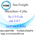 Flete mar del puerto de Shenzhen a Cebu
