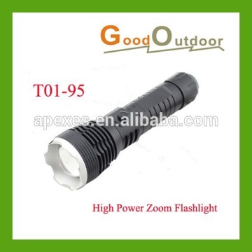 T01-95 CREE XML-T6 LED Professional High Power Camping Aluminium Zoom Flashlight