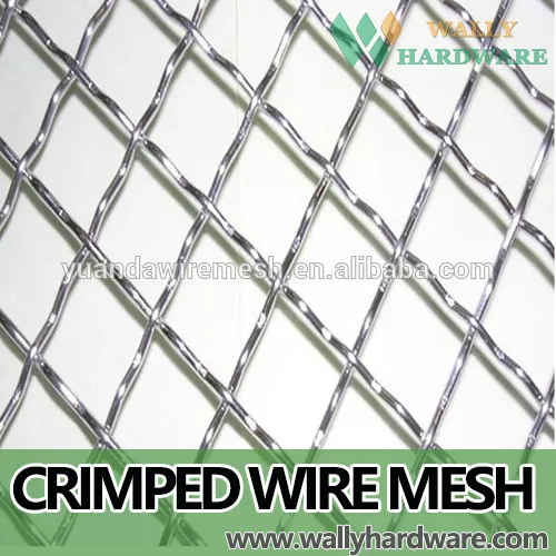 plain woven stainless steel crimped wire mesh building material