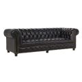 Antike 3 -Sitzer Polster Vintage Ledersofa