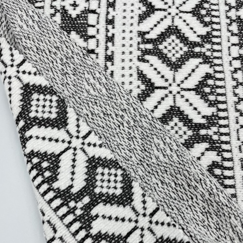 Mjuk ren polyester chenille jacquard tyg