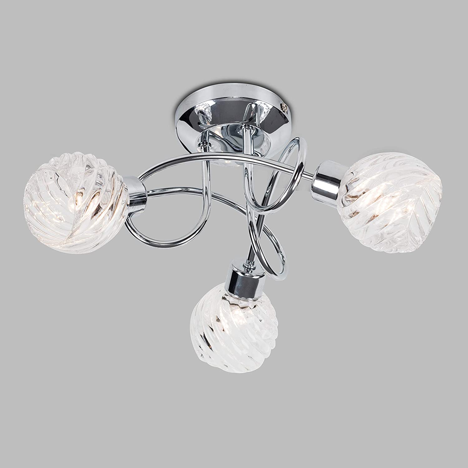 C11229-5 swirled clear glass shade ceiling lamp (6)