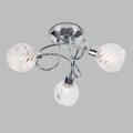 Swirled clear glass shade ceiling lamp
