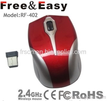Rf-402 Red Color High Cpi Optical Wireless Usb Mouse 
