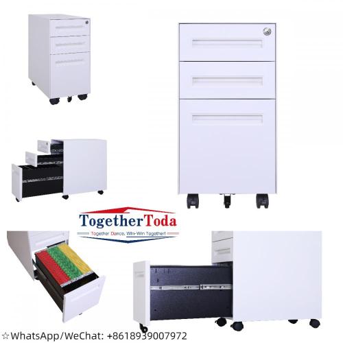 China 3 drawer steel furniture mobile office file cabinets Supplier