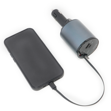 EU/AU/RU Stock: Fast Delivery Retractable Car Chargers 60W Mini with CE Certificate