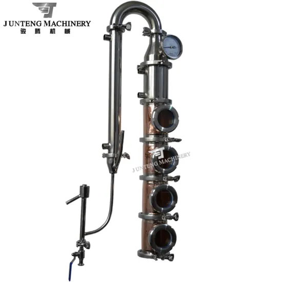 4-Bubble Cap Plate Moonshine Still Column: Distillation Equipment for Homemade Alcohol Production