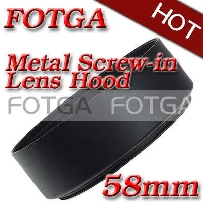 Fotga Screw Mount Standard Metal Slr Camera Lens Hood For Canon Nikon 58mm Lens