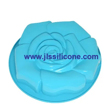 Big Rose Shaped Silicone Baking Cake Pans 