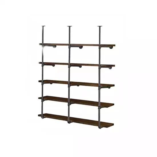 Iron Pipe Shelving Bracket for Industrial Wall Mount Garage Storage and Kitchen Ceilings