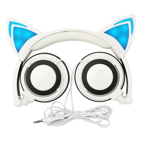 Fashionable oem available luminous cat headphone
