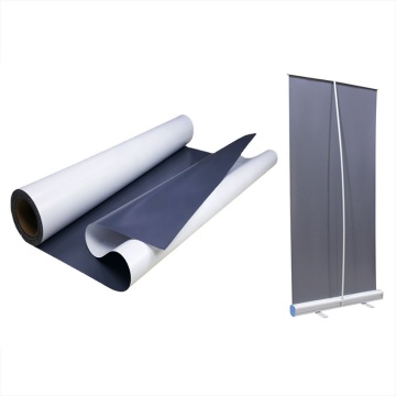 Digital Printing Matte Satin No Curl Grey Back PET Banner for Roll-Up Pop-Up Displays