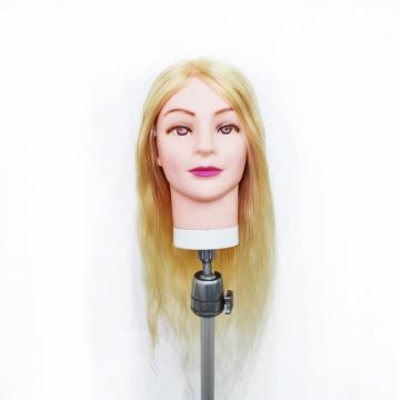 100% HUMAN HAIR BLONDE TRAINING MANNEQUIN HEADS CAN CURL,COLOR