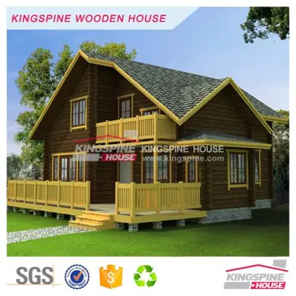 Prefabricated 2-floor 3-bedroom Wooden House Log House