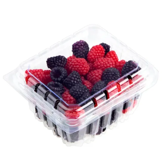 Clear Blister PET Clamshell Punnet Tray for Fruit