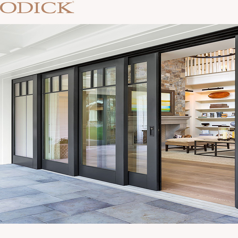 Fenêtres et portes Odick Sliant de vitre en aluminium à double vitrage de haute qualité en acier inoxydable pour le pliage moderne Villa2 Windows and Doors Odick High Quality Sliding Double Glazed Aluminum Glass Stainless Steel for Modern Folding Waterproof Villa2