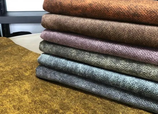 Embossed 100% Polyester Printed Knitted Fabric for Sofa