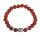 Natural cornalina roja 8 mm piedras preciosas budismo oración perlas pulsera buda joyería