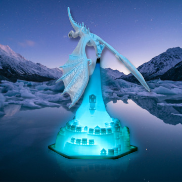 Wholesale Fire Ice Dragon 3D Night Light for Kids