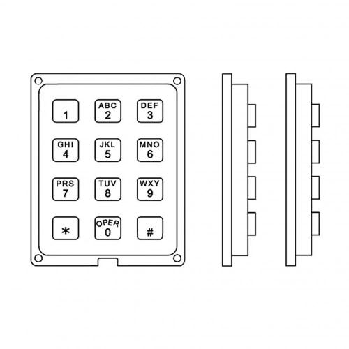 Modelo de control remoto del teclado de membrana