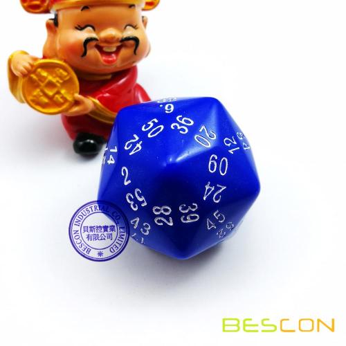 Bescon New Style Multi-Seiten-Würfel Polyhedral Würfel 60-seitige Gaming Würfel, D60 Würfel, D60 Würfel, 60 Seiten sterben, 60 seitige Würfel blau