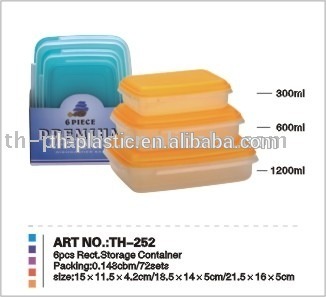 Rectangular Shape and Different size pp food container