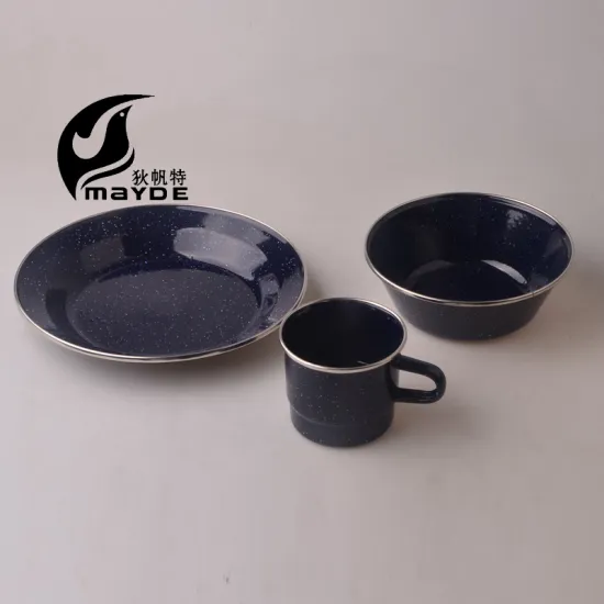 Grey Enameled Splatterware Mug