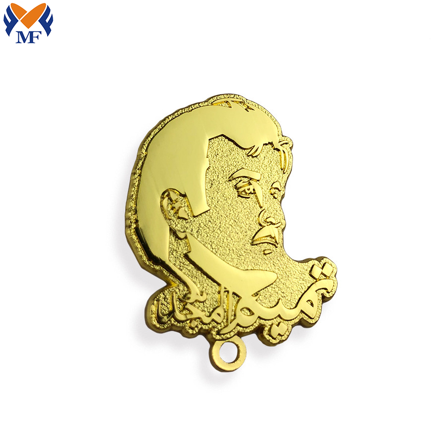 Metal Custom Gold Qatar Pin With Magnet