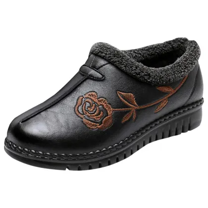 Middle aged and elderly female flower elderly shoes