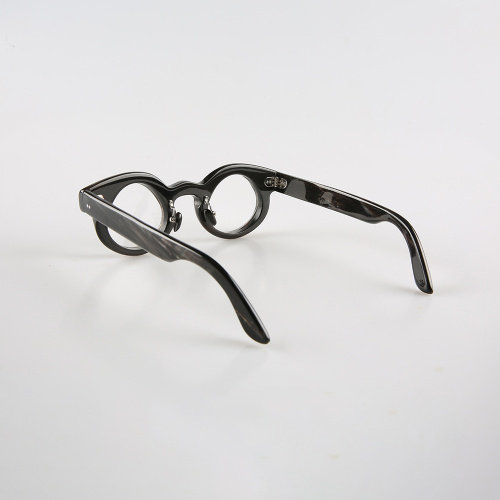 Irregular Round Buffalo Horn Eyeglasses