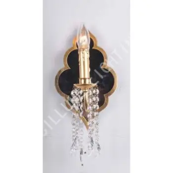 Vintage lighting fixtures 1 light glass iron wall lamp sconces GS