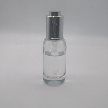 Clear Refillable Essential Oil Bottles with Silver Caps