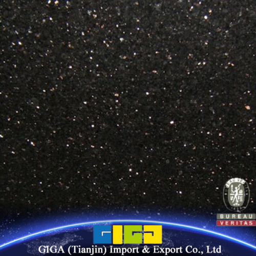 GIGA high quality Polished Black Galaxy Grouting Marble Tile