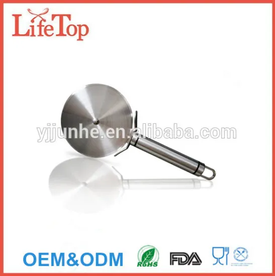 Easy Cleanup Stainless Steel Pizza Cutter with No-slip Handle