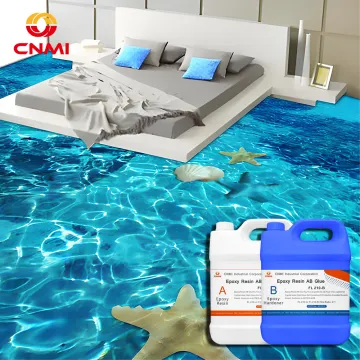 CNMI Epoxy Resin Kit - Crystal Clear Epoxy Resin and Hardener 2:1 for 3D Epoxy Floor Paint, Scratch Resistant