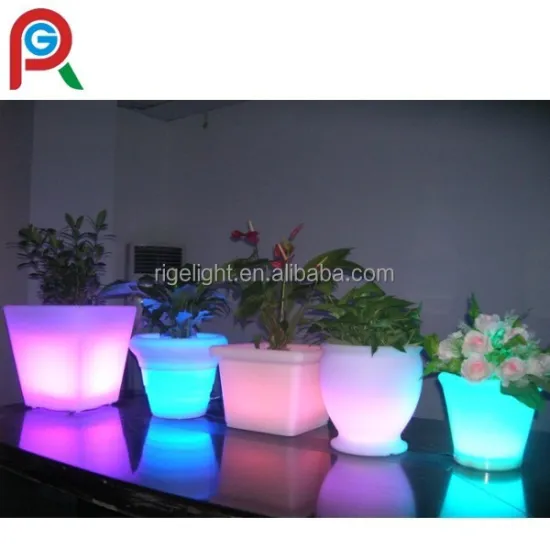 Full color shining wireless battery round square led flower pot