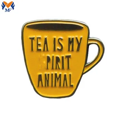 Metal Black Hot Dog Icon Enamel Pin