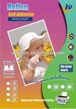 A3 A4 24" 36" 42" 50" Inkjet Self adhesive Glossy Photo Paper 135gsm 150gsm, Self adhesive Matte Photo Paper 120gsm