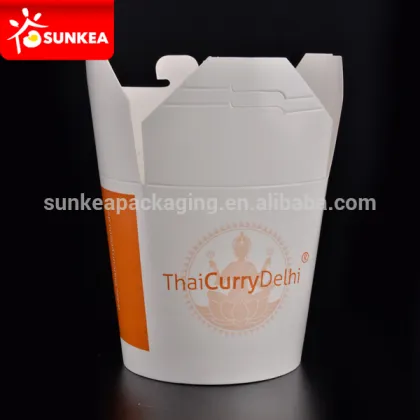 Disposable paper take away pasta box